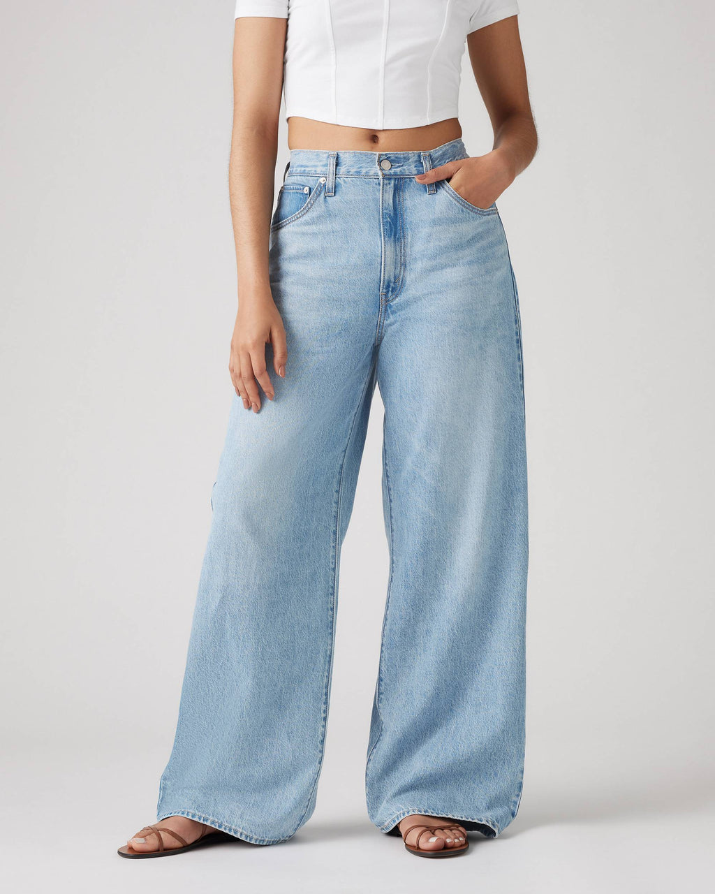 Adjustable Womens Cinch Baggy Jeans