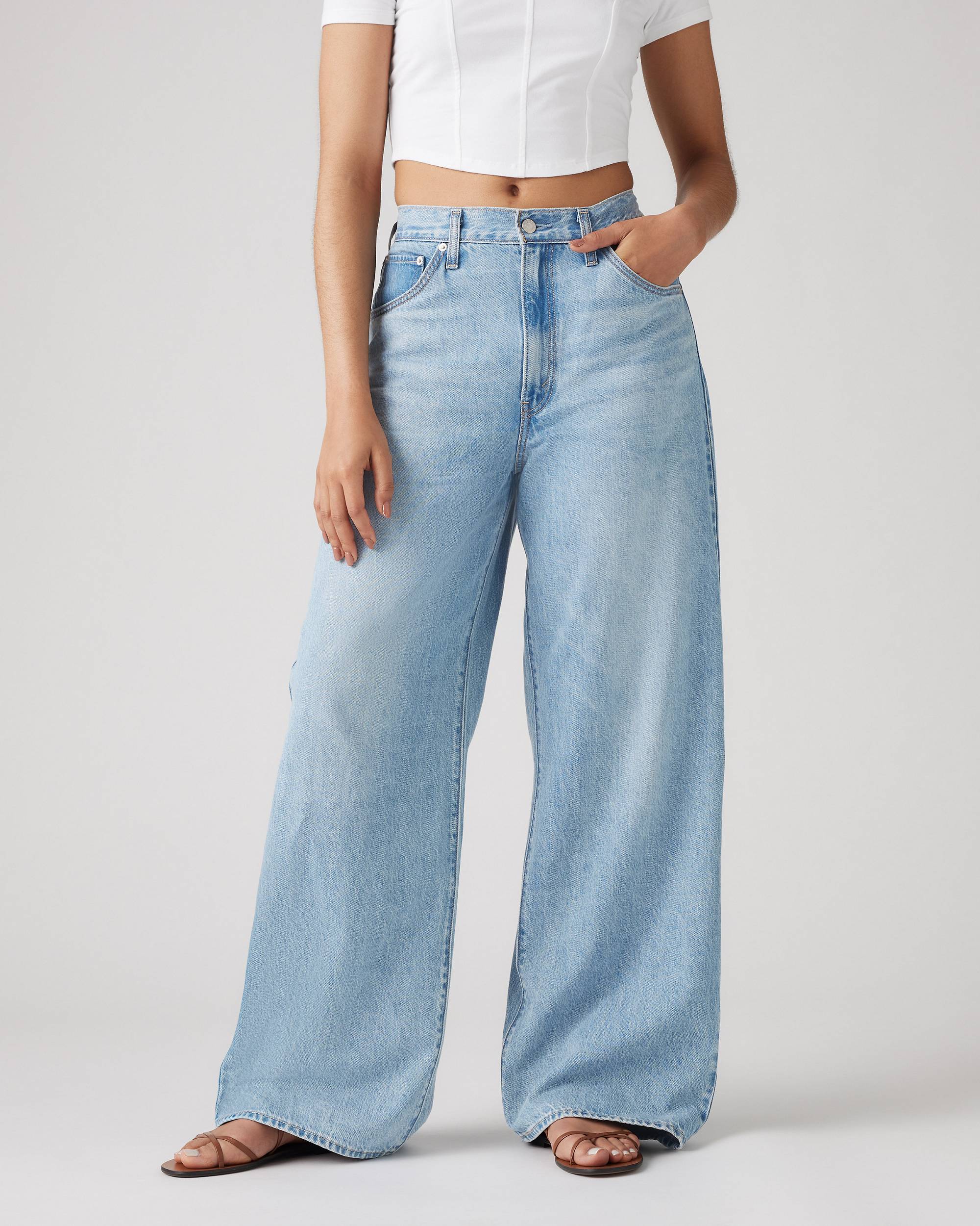 Adjustable Womens Cinch Baggy Jeans