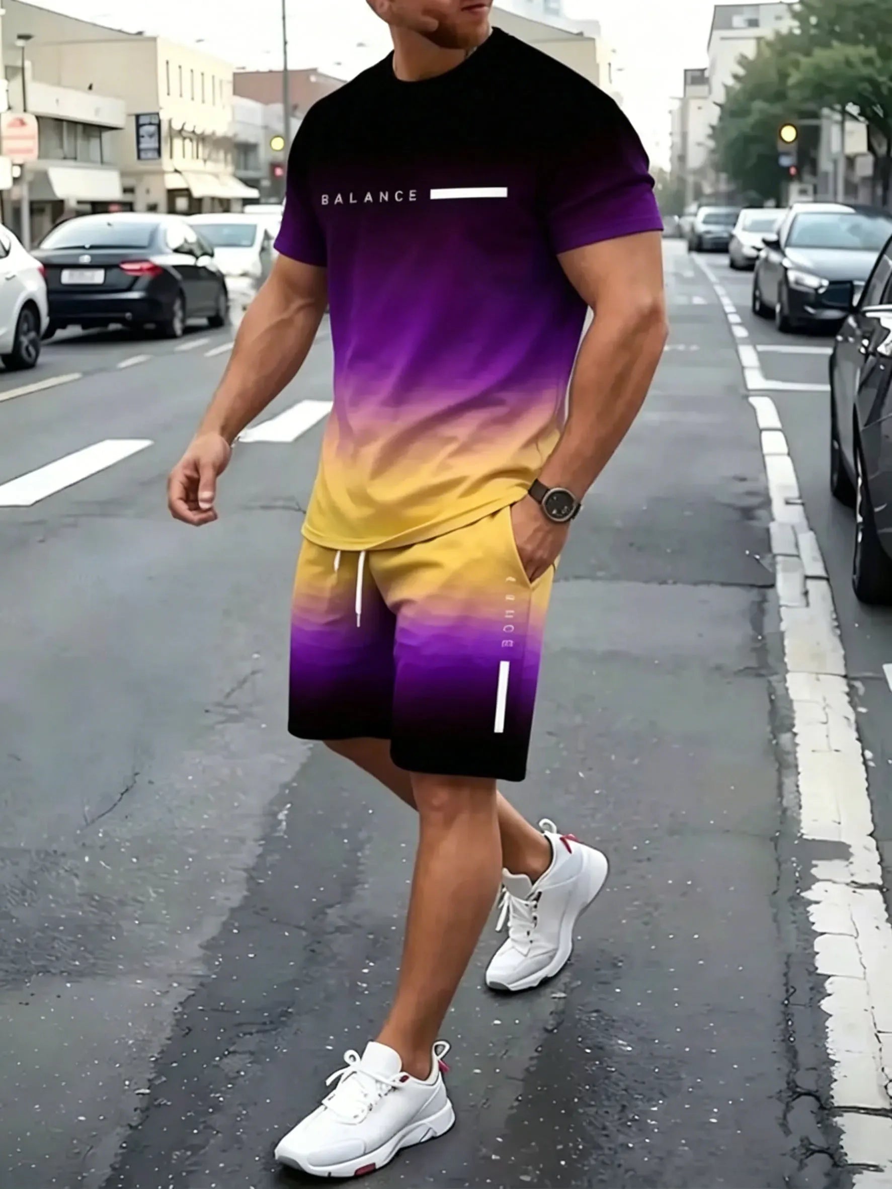 Men's Gradient Fitness 2-Piece Set