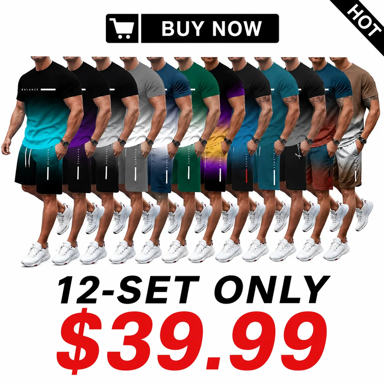 Men's Gradient Fitness 2-Piece Set